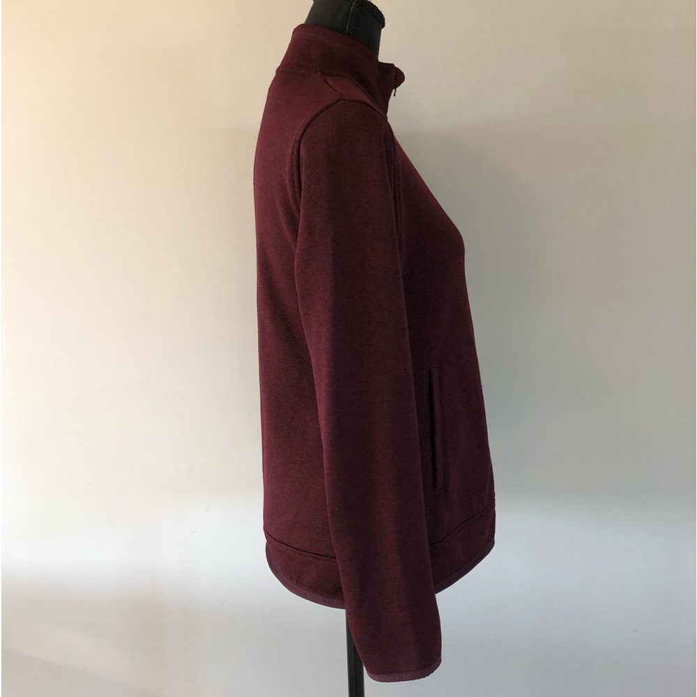 Women’s Eddie Bauer Radiator Dark Garnet Fleece zip up sweater jacket size S - Picture 4 of 9
